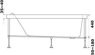 Акриловая ванна Azario Тенза ТНВ0101 150х75